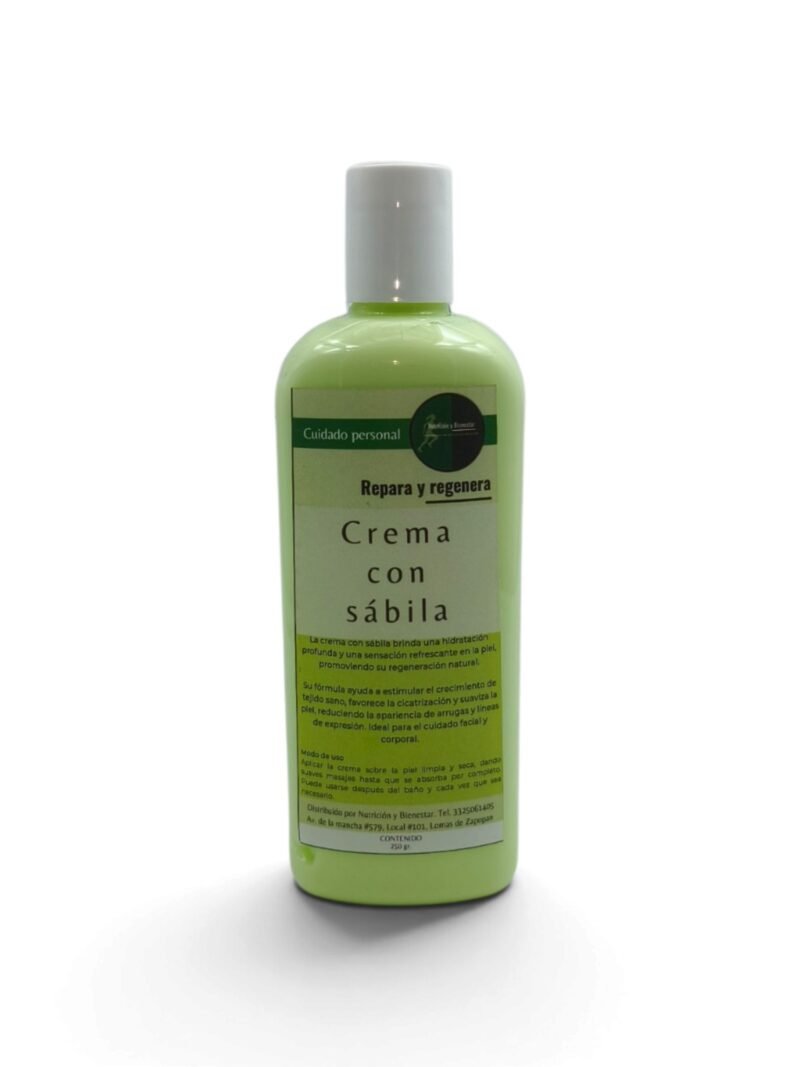 Crema con Sábila 250 g. Cara y Cuerpo
