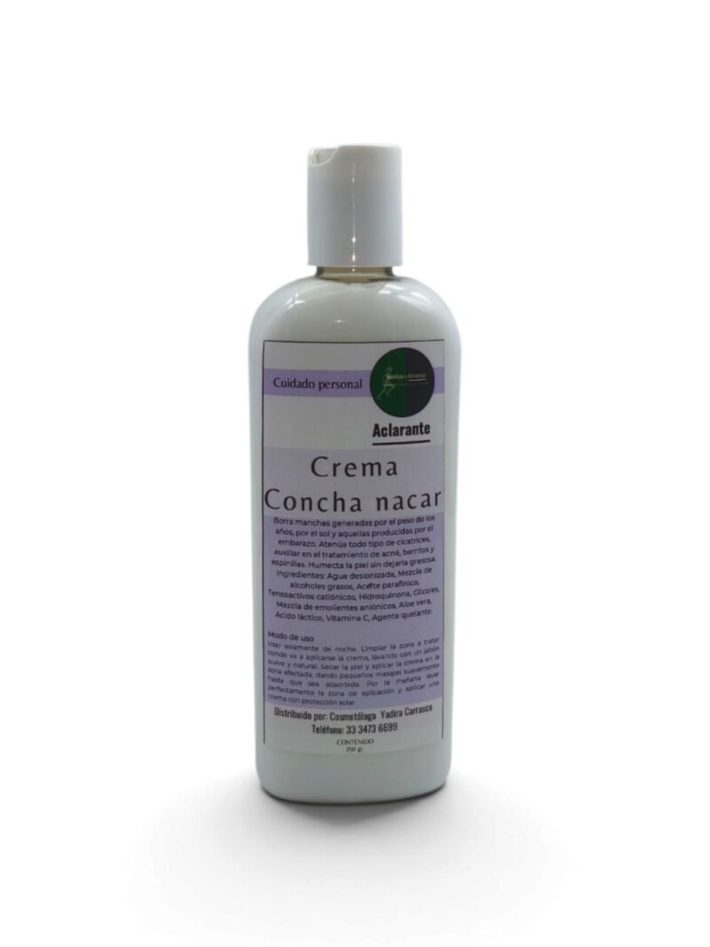 Crema Concha Nácar Aclarante 250 g. Uso Nocturno