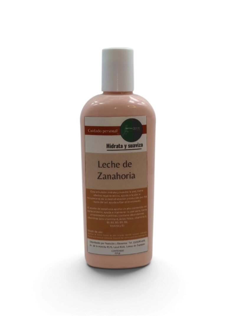 Leche de Zanahoria 250 g. Cara y Cuerpo