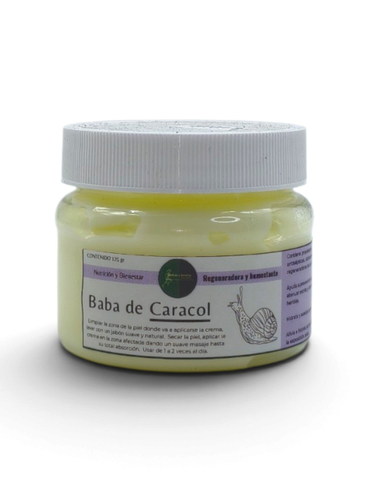 Crema Baba de Caracol 125 g. Regeneradora y Humectante
